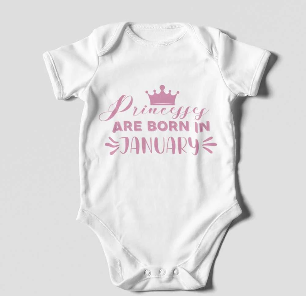 Smėlinukas "Princesses are born in" su keičiamu mėnesiu