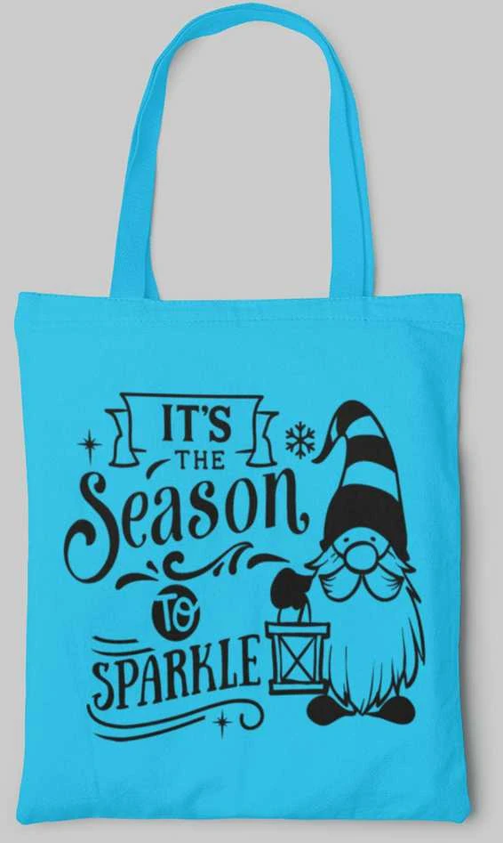 Spalvotas medžiaginis maišelis "It's the season to sparkle"