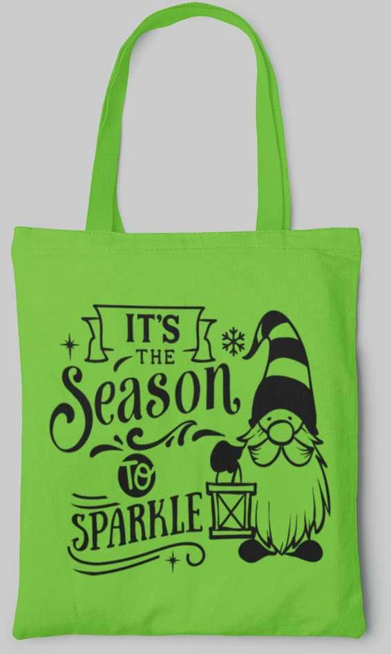 Spalvotas medžiaginis maišelis "It's the season to sparkle"
