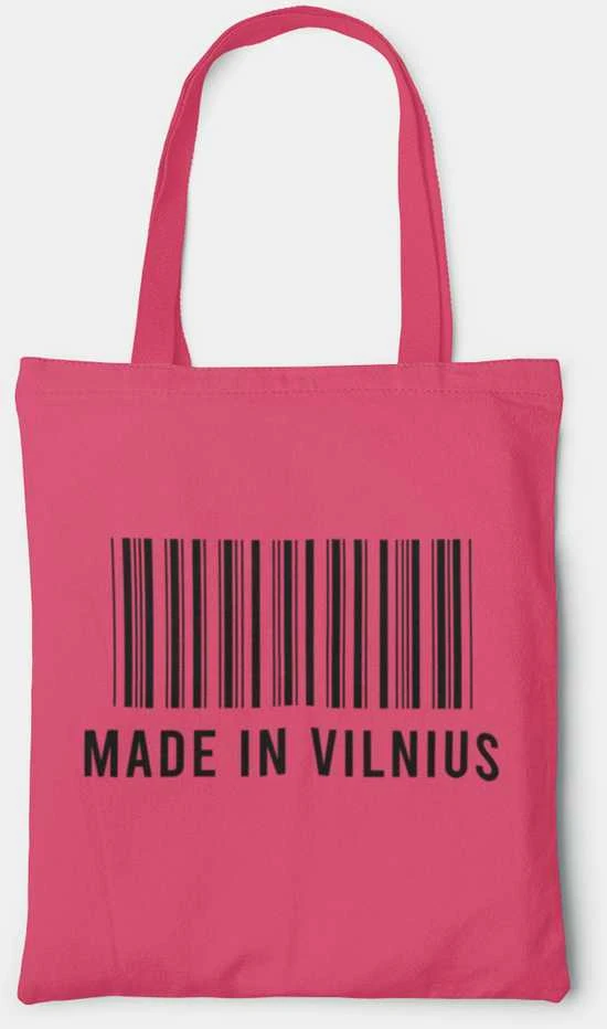Spalvotas medžiaginis maišelis "Made in Vilnius"