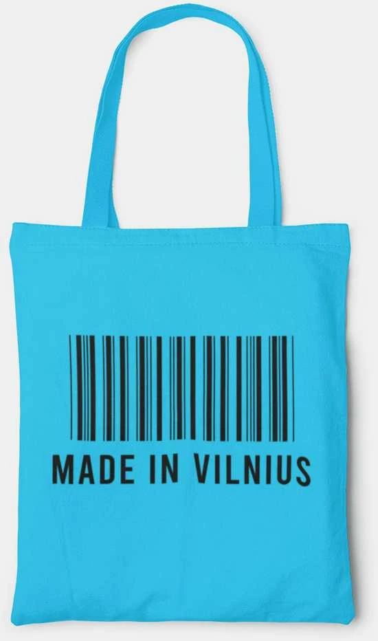 Spalvotas medžiaginis maišelis "Made in Vilnius"