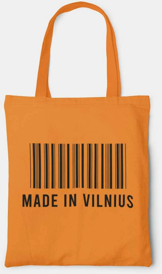 Spalvotas medžiaginis maišelis "Made in Vilnius"
