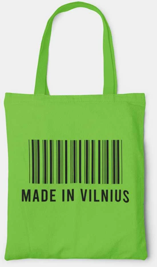Spalvotas medžiaginis maišelis "Made in Vilnius"