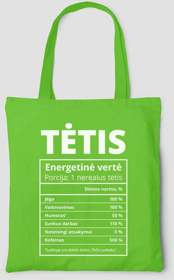 Spalvotas medžiaginis maišelis "Tėčio sudėtis"