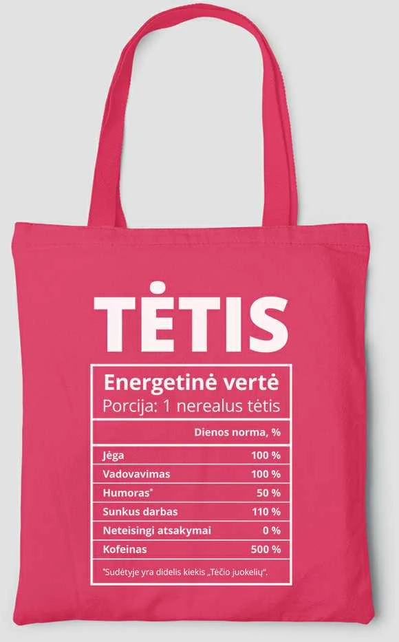 Spalvotas medžiaginis maišelis "Tėčio sudėtis"