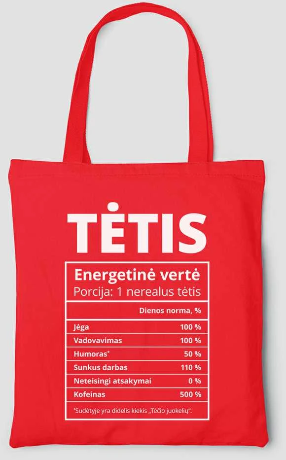 Spalvotas medžiaginis maišelis "Tėčio sudėtis"