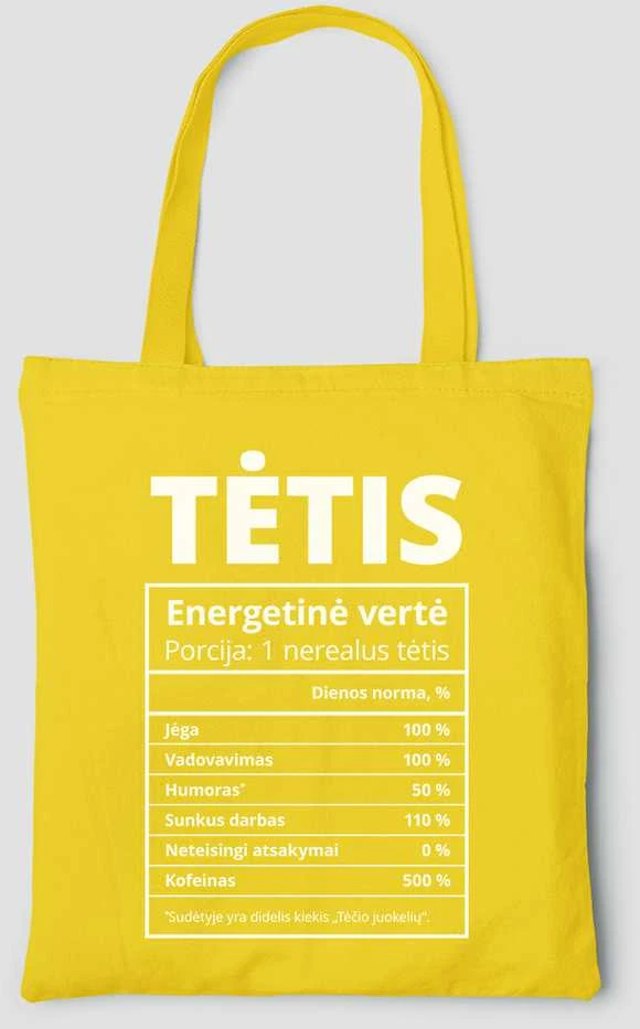 Spalvotas medžiaginis maišelis "Tėčio sudėtis"