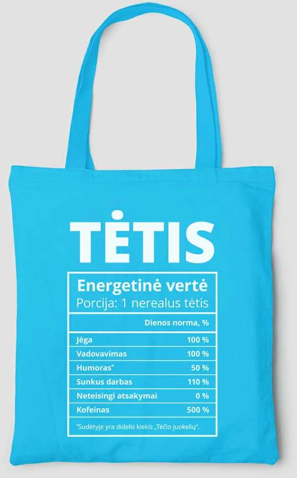 Spalvotas medžiaginis maišelis "Tėčio sudėtis"