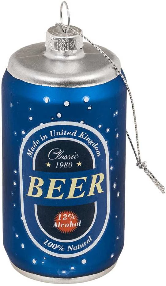 Stiklinis eglės žaisliukas "BEER"