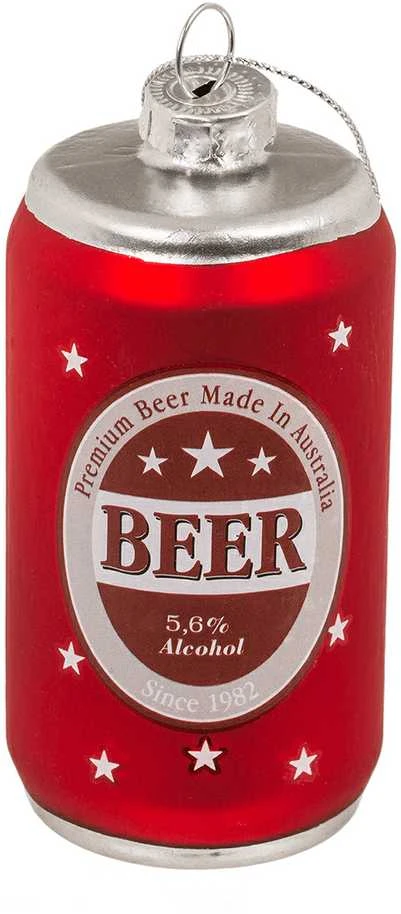 Stiklinis eglės žaisliukas "BEER"