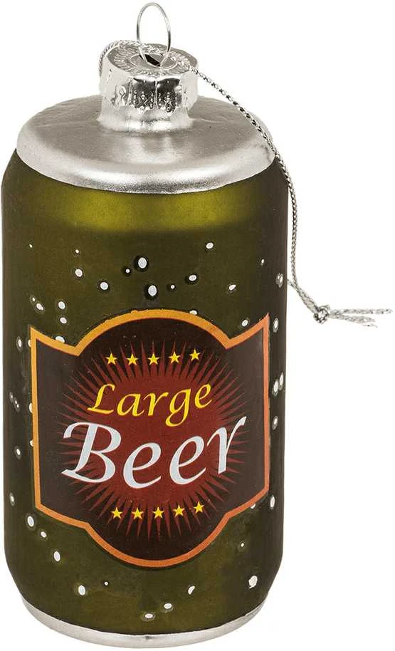 Stiklinis eglės žaisliukas "BEER"