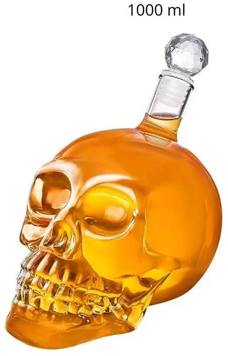 Stiklinis grafinas "Kaukolė" (1000ml)