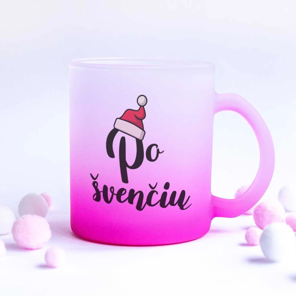 Stiklinis matinis puodelis "Po švenčių"