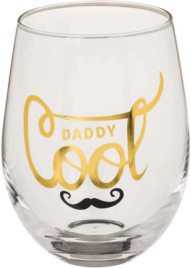 Stiklinių taurių komplektas "Super Mom & Cool Daddy"