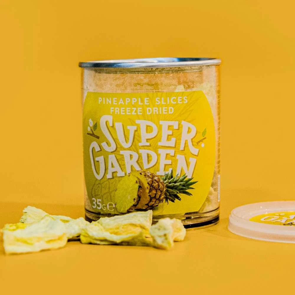 Supergarden SUPER GARDEN šaltyje džiovinti ananasai, 35g