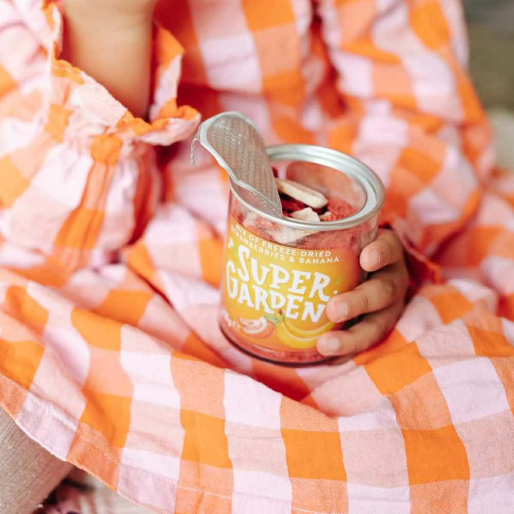Supergarden SUPER GARDEN šaltyje džiovintų braškių ir bananų mišinys, 29g
