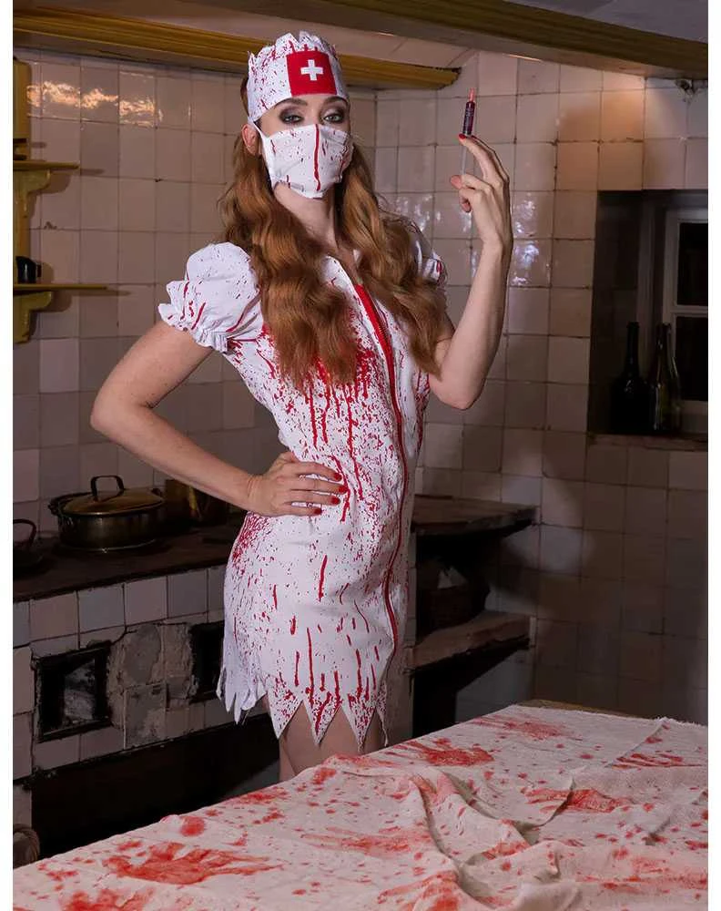Švirkšto ir netikro kraujo rinkinys "Horror nurse"