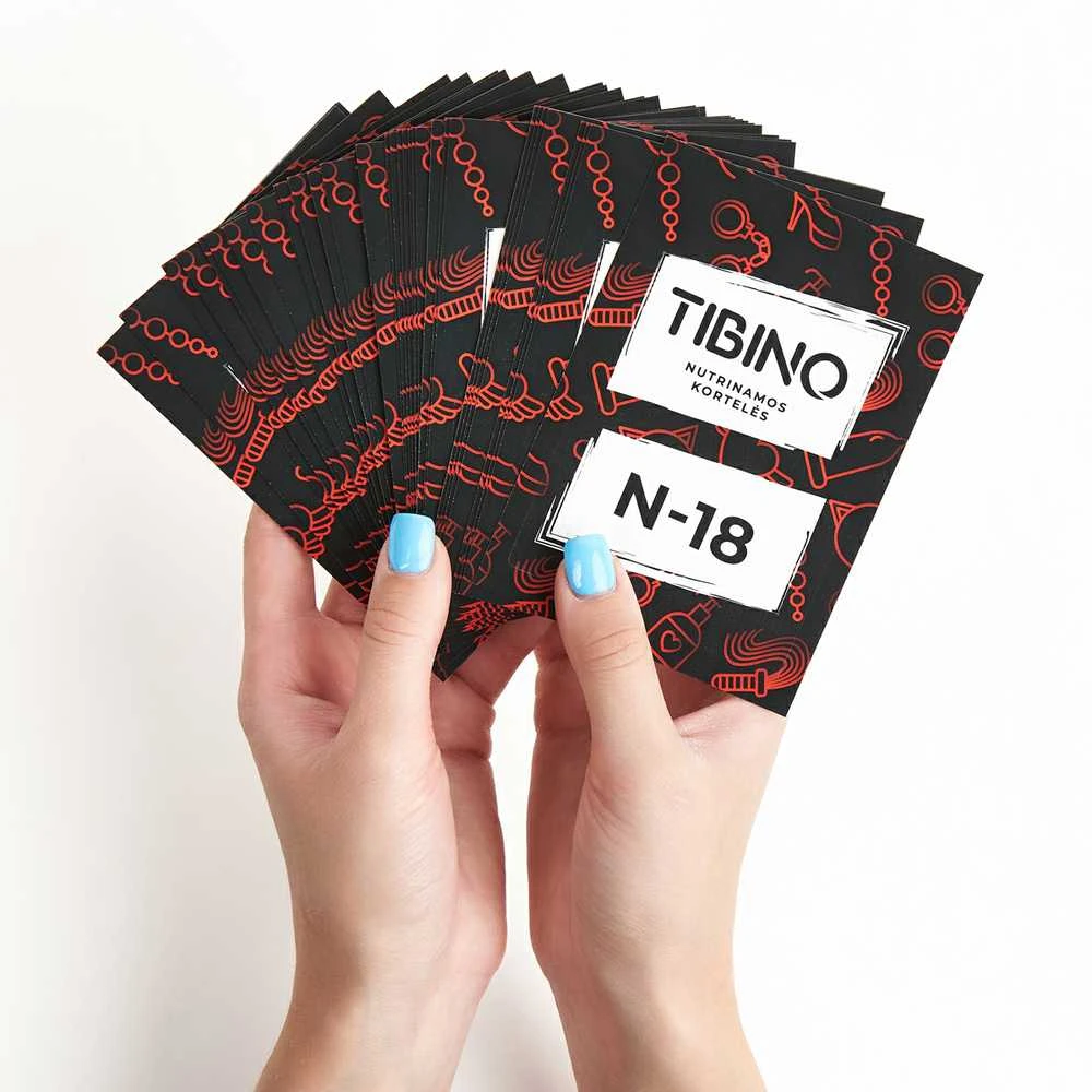 TIBINO nutrinamų kortelių komplektas "N-18" ir "Pasimatymų idėjos"