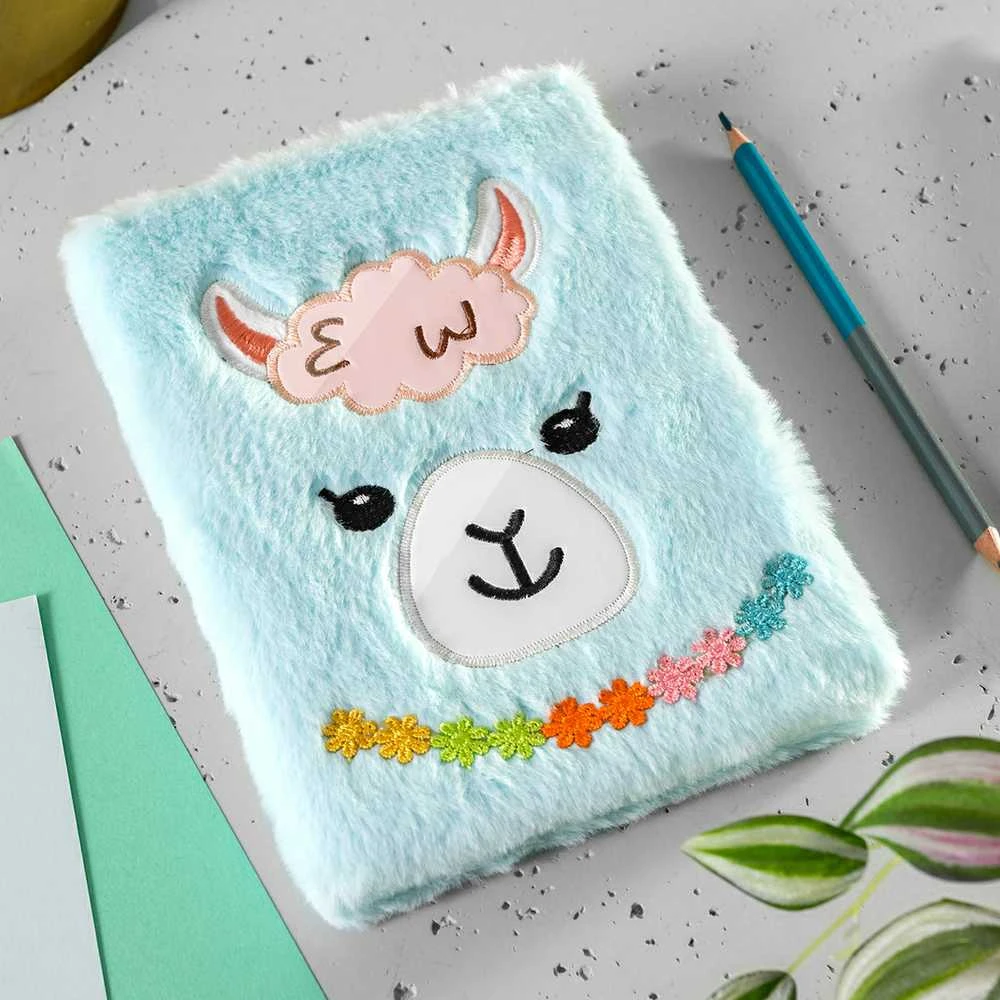 Užrašų knygelė "Lama" su kailiu