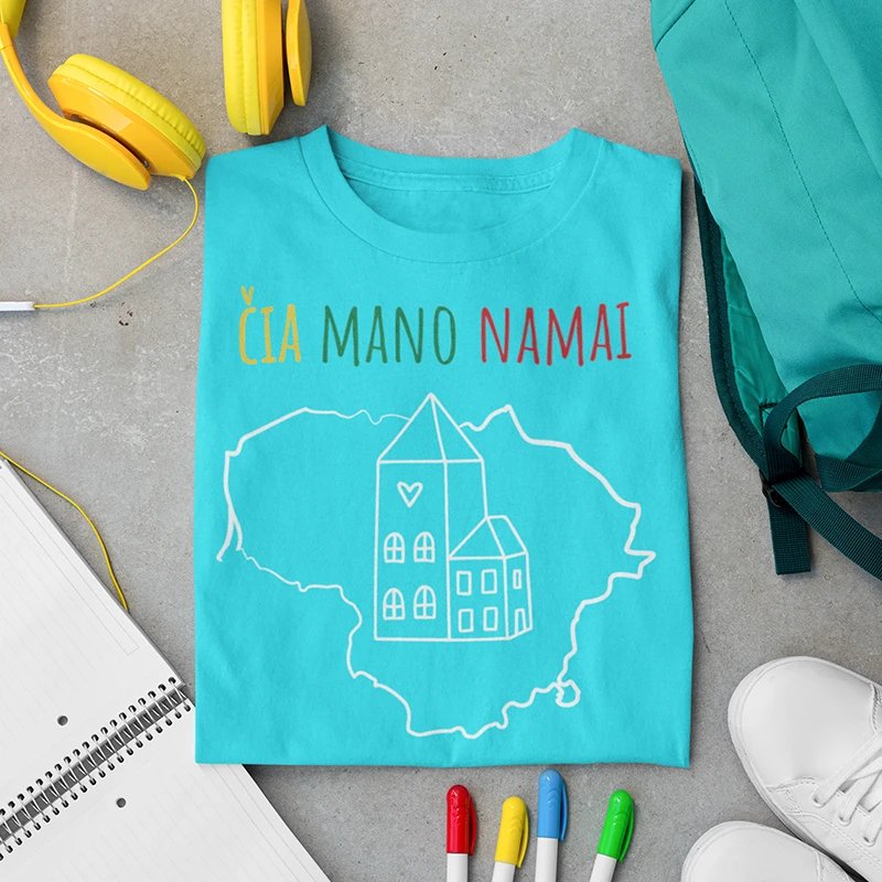 Vaikiški marškinėliai "Čia mano namai"