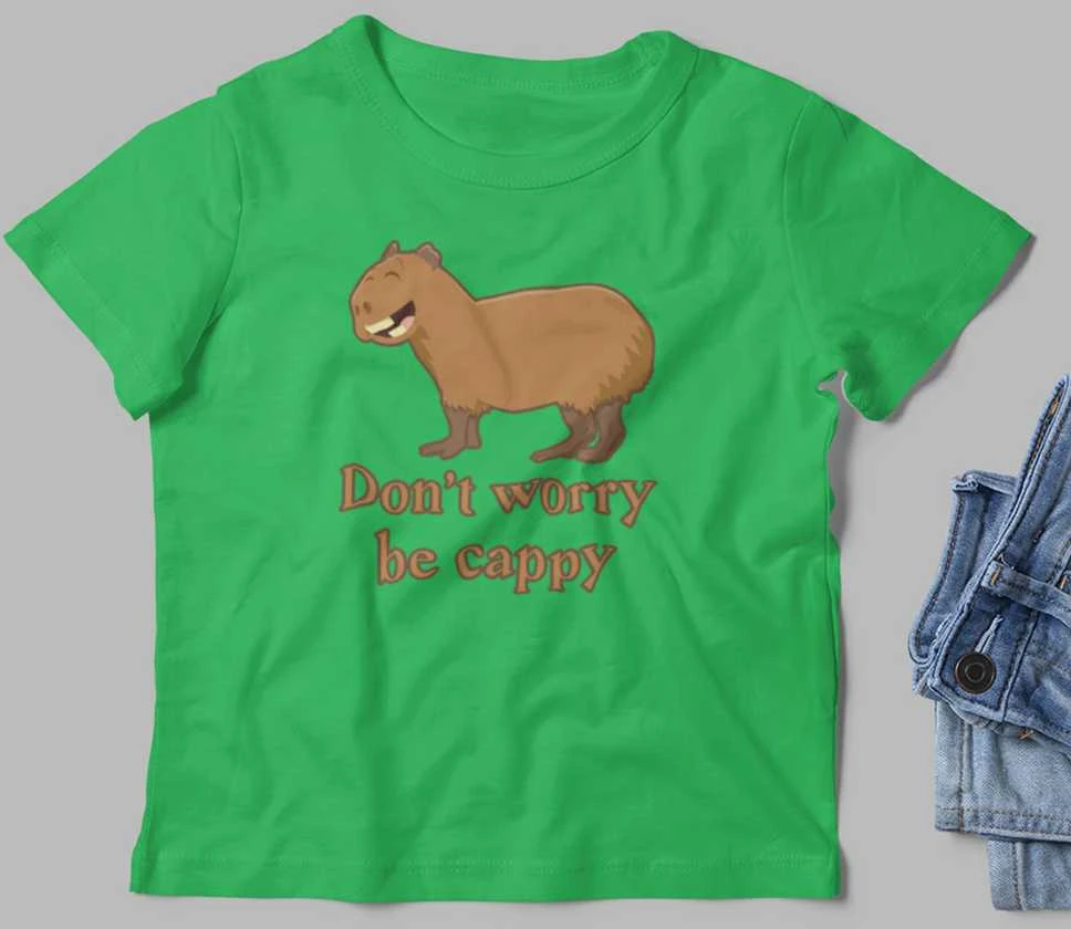 Vaikiški marškinėliai "Don't worry be cappy"