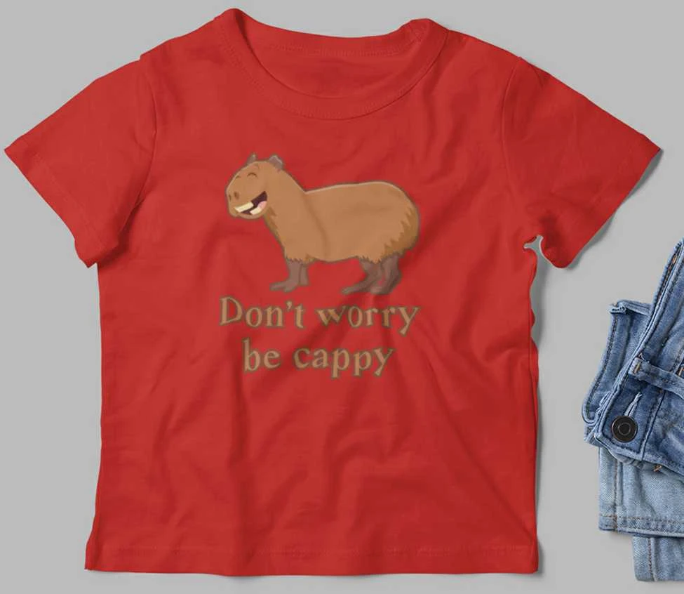 Vaikiški marškinėliai "Don't worry be cappy"