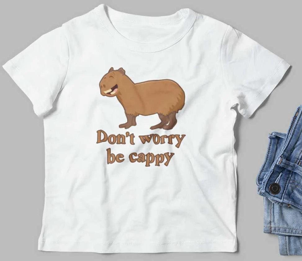 Vaikiški marškinėliai "Don't worry be cappy"