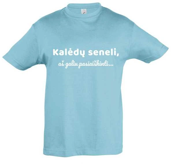 Vaikiški marškinėliai "Kalėdų seneli, aš galiu pasiaiškinti"