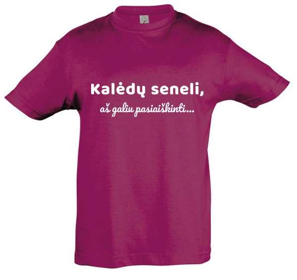 Vaikiški marškinėliai "Kalėdų seneli, aš galiu pasiaiškinti"