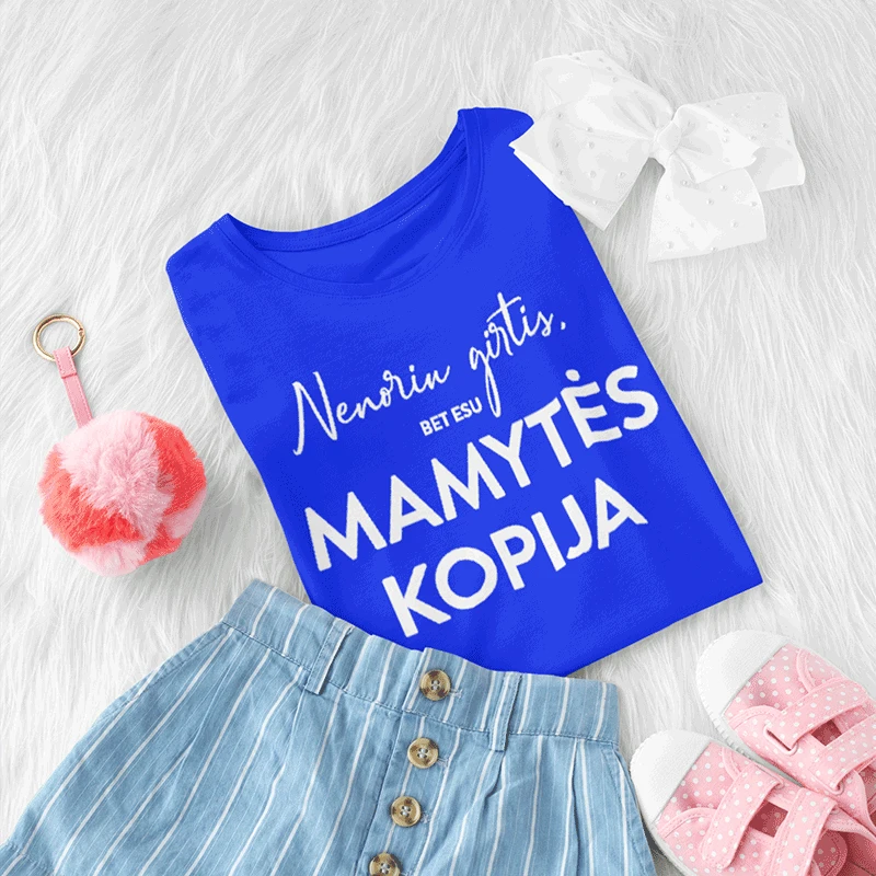 Vaikiški marškinėliai "Mamytės kopija"
