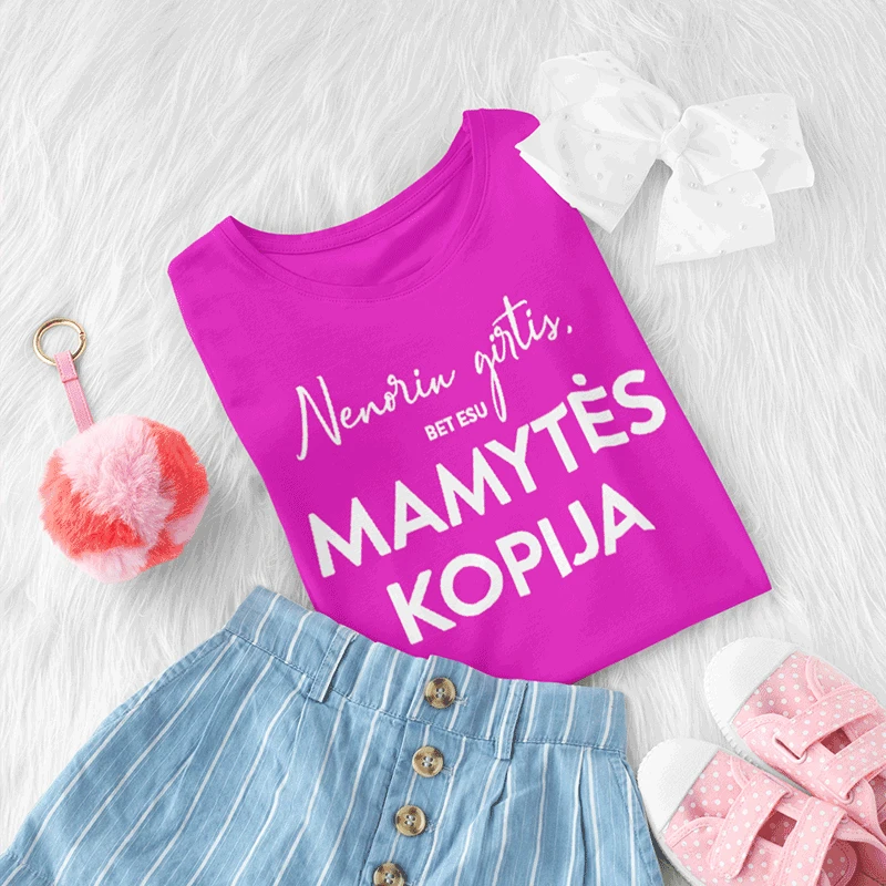 Vaikiški marškinėliai "Mamytės kopija"