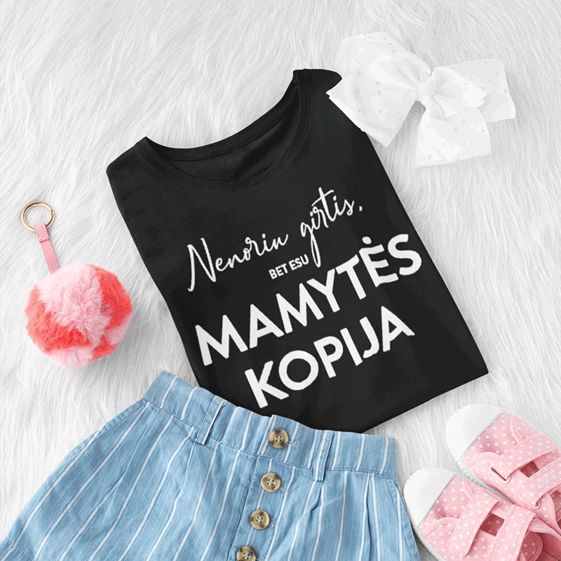 Vaikiški marškinėliai "Mamytės kopija"
