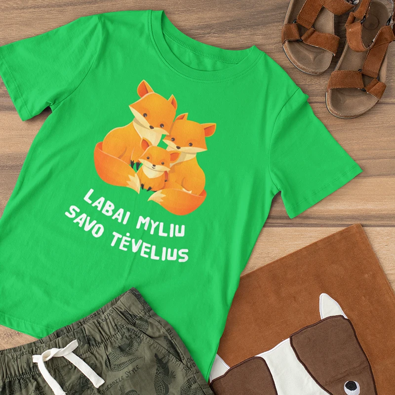 Vaikiški marškinėliai "Myliu savo tėvelius"