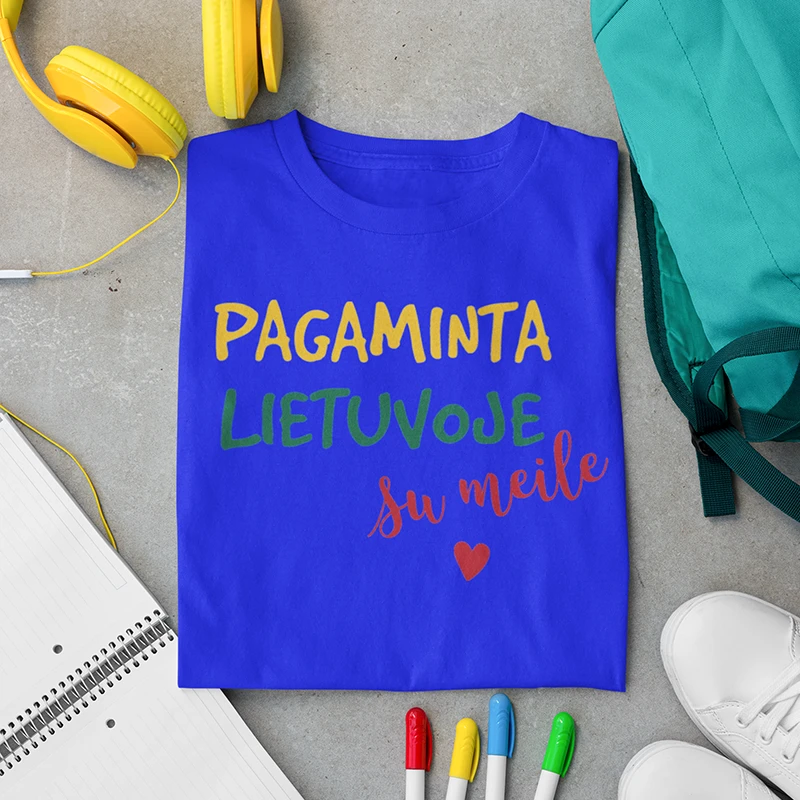 Vaikiški marškinėliai "Pagaminta Lietuvoje"