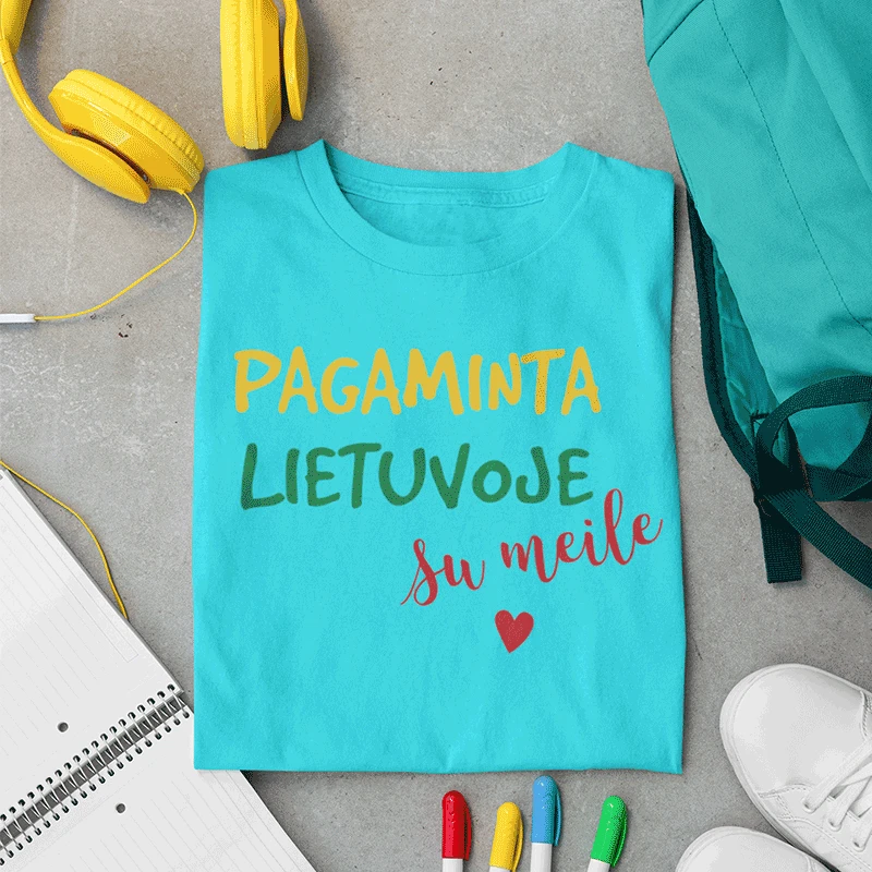 Vaikiški marškinėliai "Pagaminta Lietuvoje"
