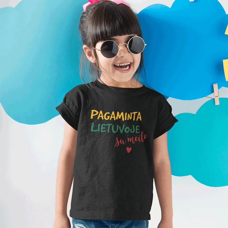 Vaikiški marškinėliai "Pagaminta Lietuvoje"