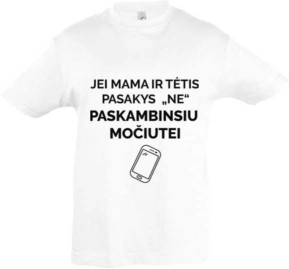 Vaikiški marškinėliai "Paskambinsiu močiutei"