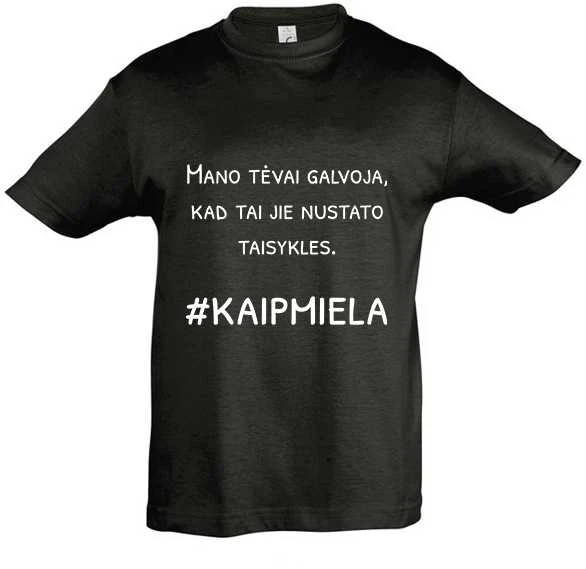Vaikiški marškinėliai "Tėvai galvoja, kad jie nustato taisykles"