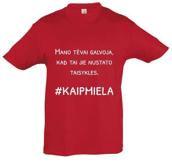 Vaikiški marškinėliai "Tėvai galvoja, kad jie nustato taisykles"