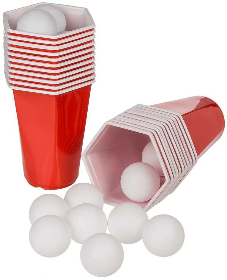 Vakarėlių žaidimas "Šešiakampis beer pong"