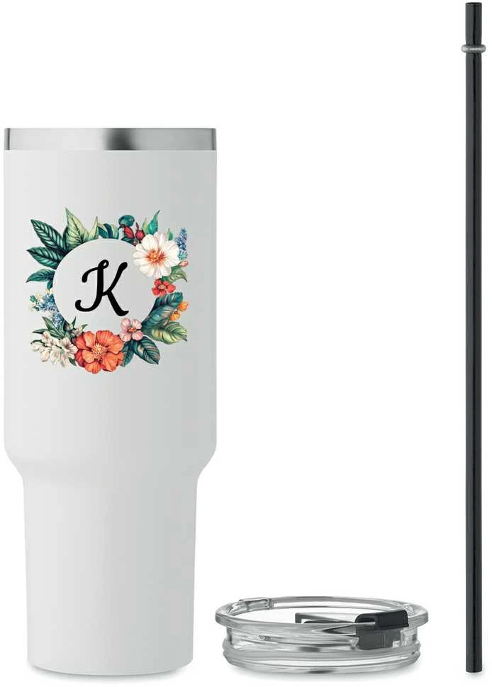 XL termopuodelis "Inicialas" su Jūsų pasirinkta raide (1200ml)