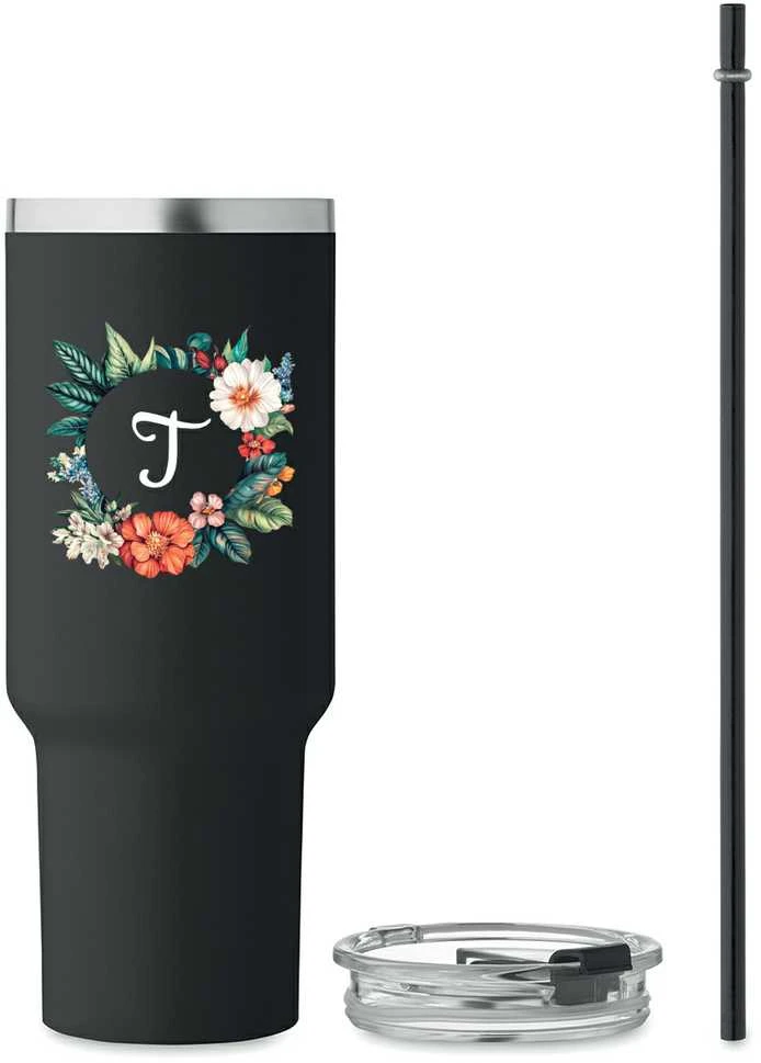 XL termopuodelis "Inicialas" su Jūsų pasirinkta raide (1200ml)