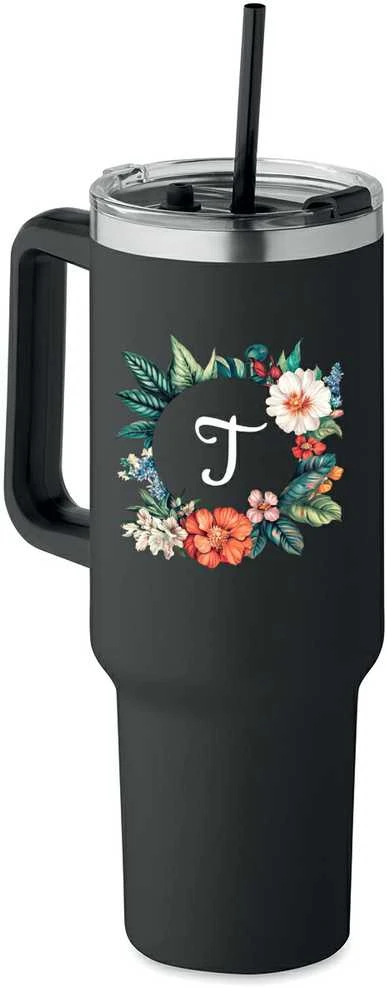 XL termopuodelis "Inicialas" su Jūsų pasirinkta raide (1200ml)