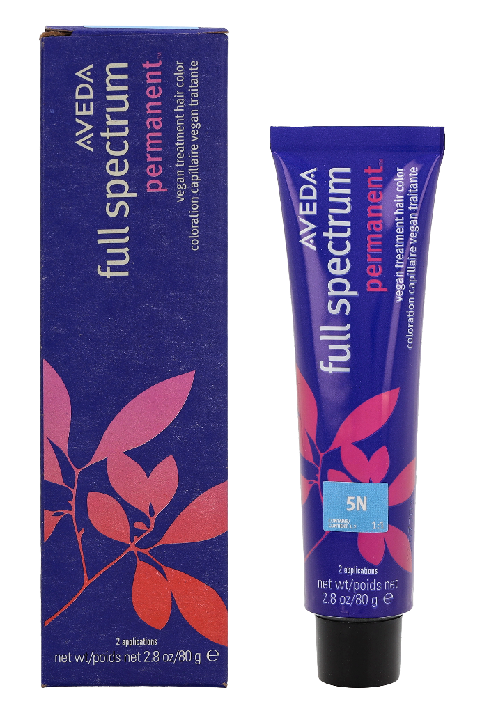 „Aveda Full Spectrum“ ilgalaikiai veganiški gryno tono plaukų dažai, 80 g
