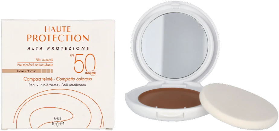 "Avene" tamsintas kompaktinis auksinis Spf50 10g