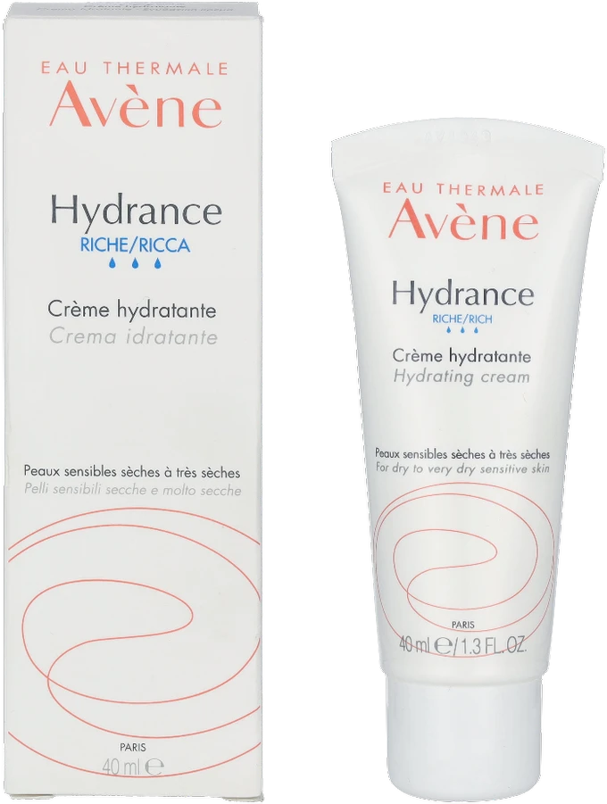 Avène Hydrance Rich Hydrating Cream Drėkinamasis kremas sausai odai, 40 ml
