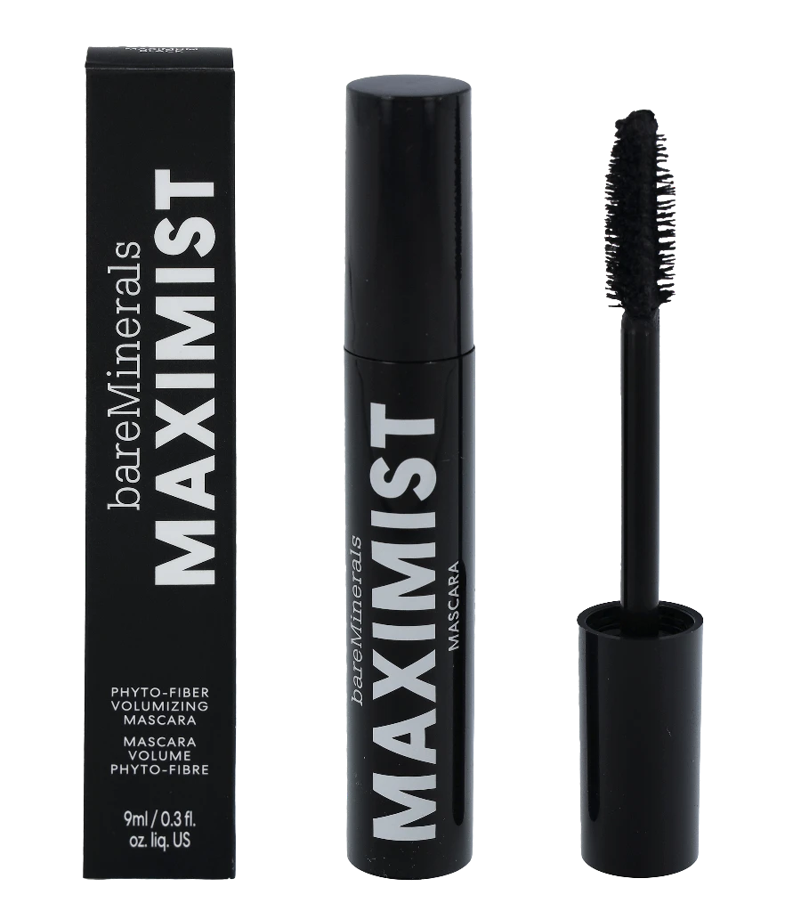 Bare Minerals Bareminerals Maximist Phyto-Fiber Volumizing Blakstienų tušas apimties suteikiantis blakstienų tušas, atspalvis: Juodas, 9 ml