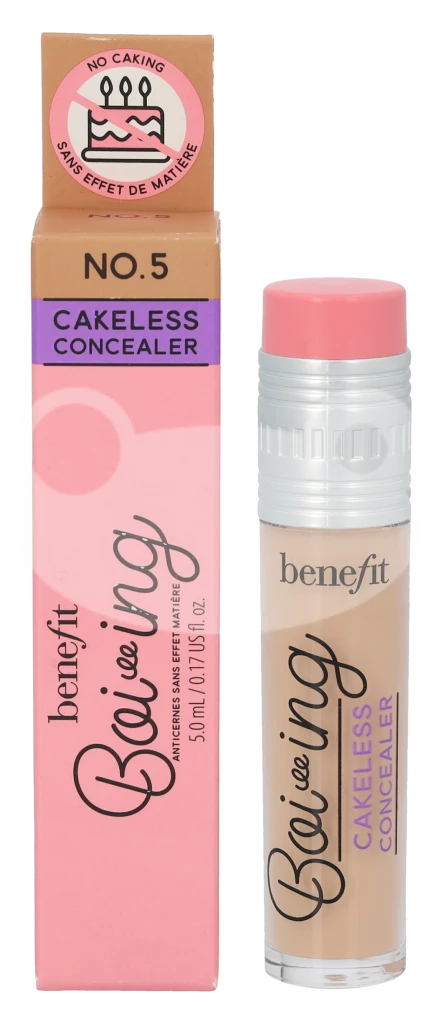 Benefit Boi-ing Cakeless Maskuoklis skystas maskuoklis, atspalvis: 5 Light Warm, 5 ml