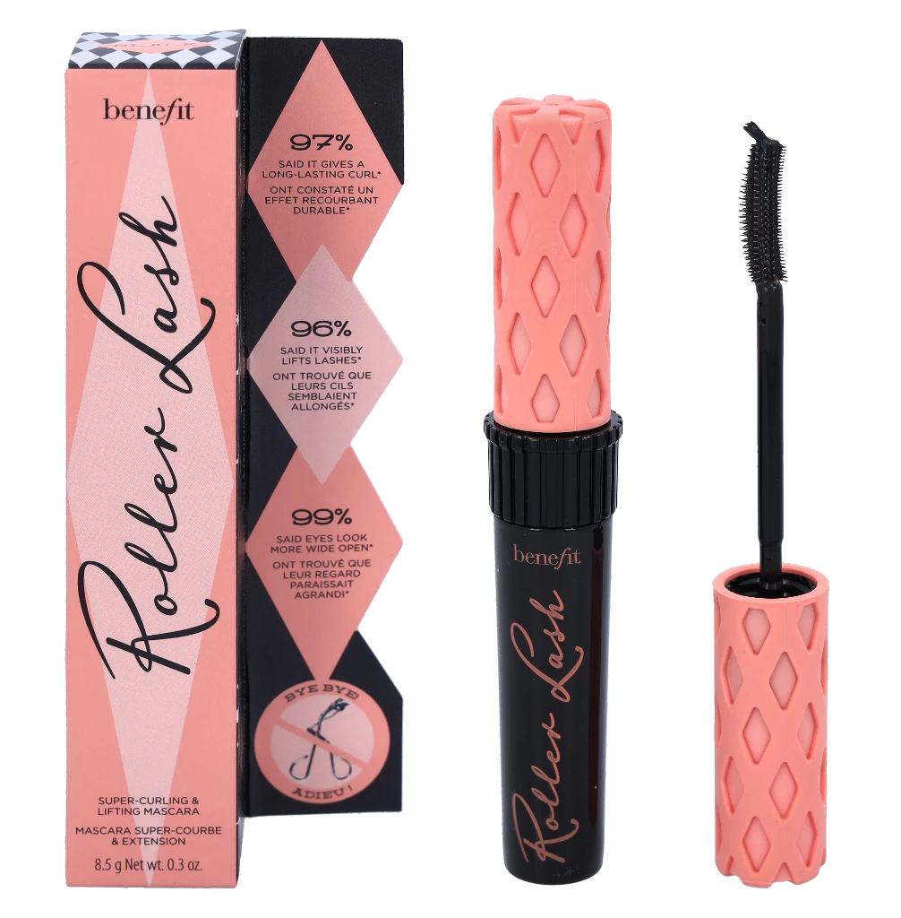 Benefit Roller Lash Curling Blakstienų tušas riečiamasis blakstienų tušas, atspalvis: Juodas, 8.5 g