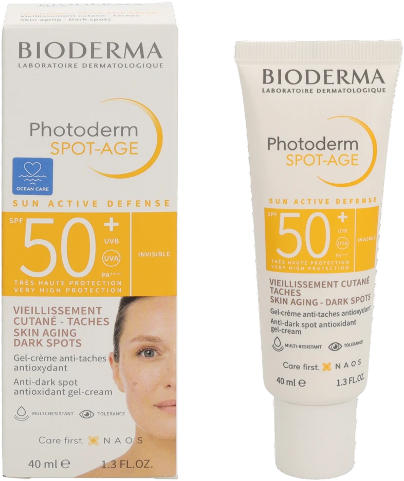 kremas veidui Apsaugo ir padeda sumažinti matomus fotosenėjimo požymius Bioderma Photoderm Spot-Age Spf50+ 40ml